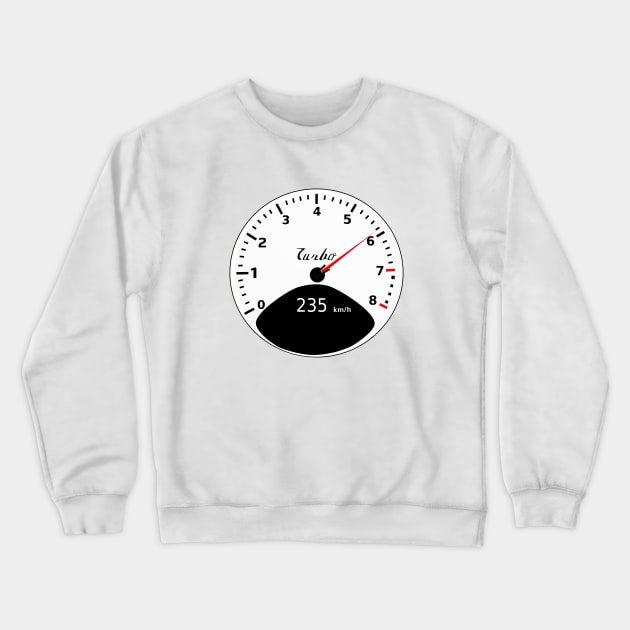 Speedometer Porsche 911 Turbo Crewneck Sweatshirt by Aurealis